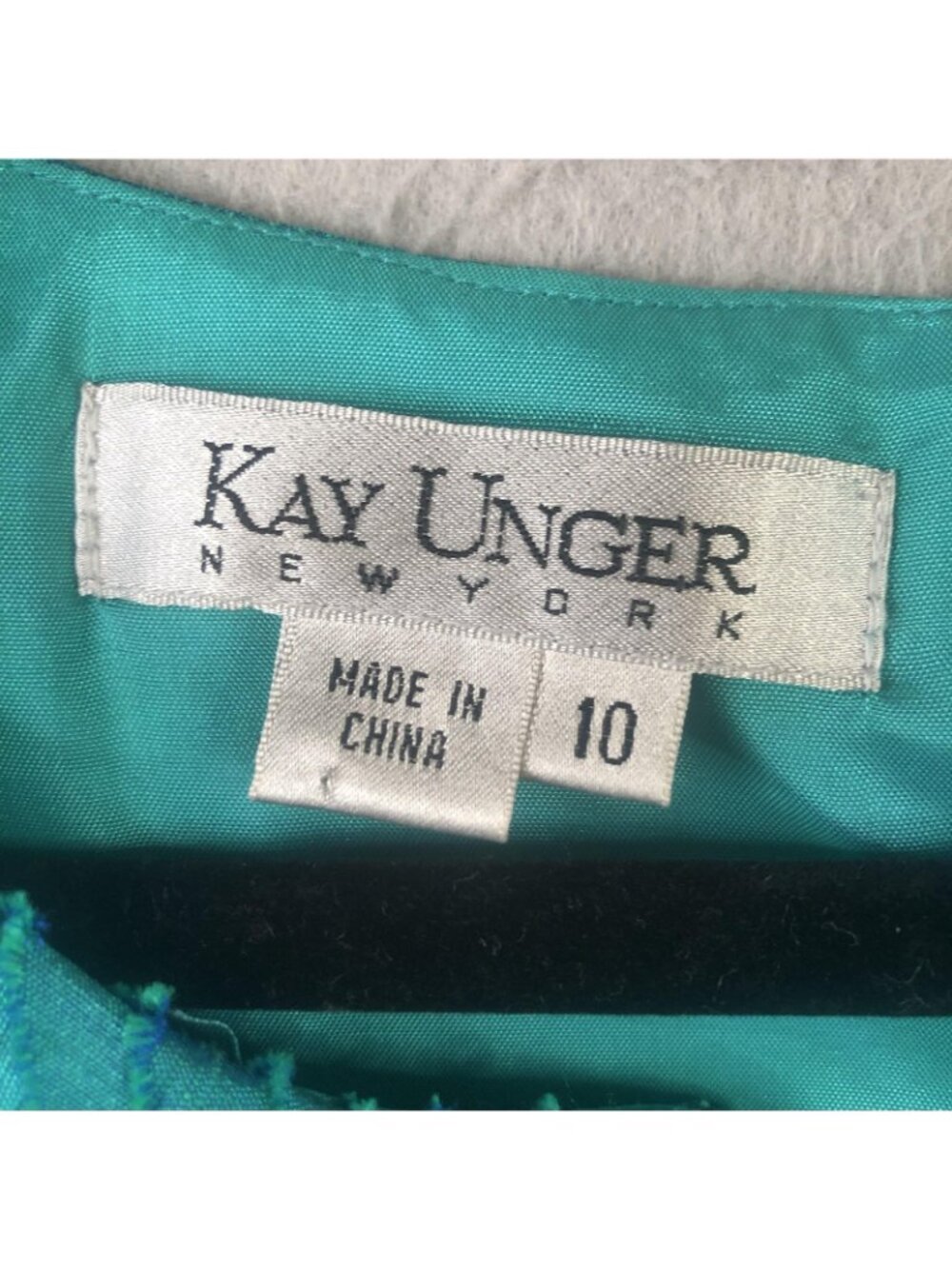 Kay Unger New York Dress Womens 10 Blue Silk Pleated Sheath Party Cocktail - Picture 5 of 16